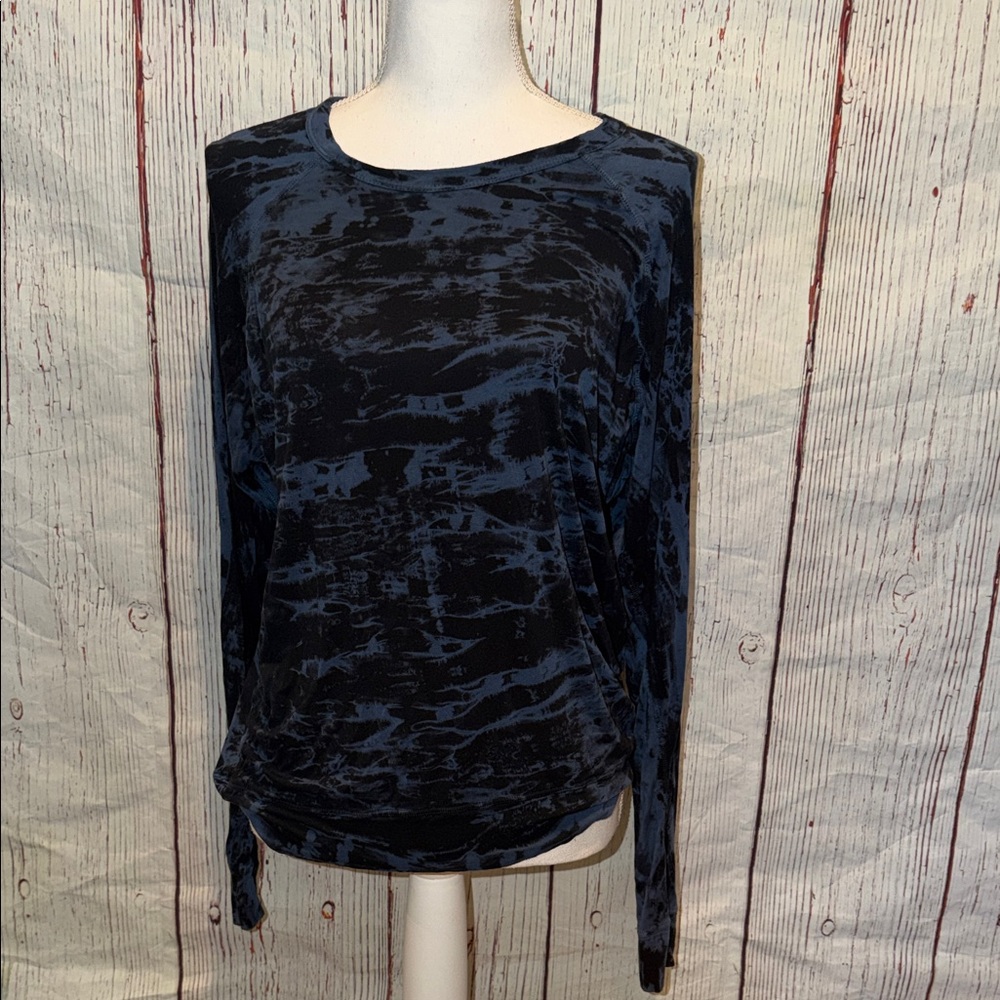 Fifteen Twenty Black and Blue Long Sleeve Top